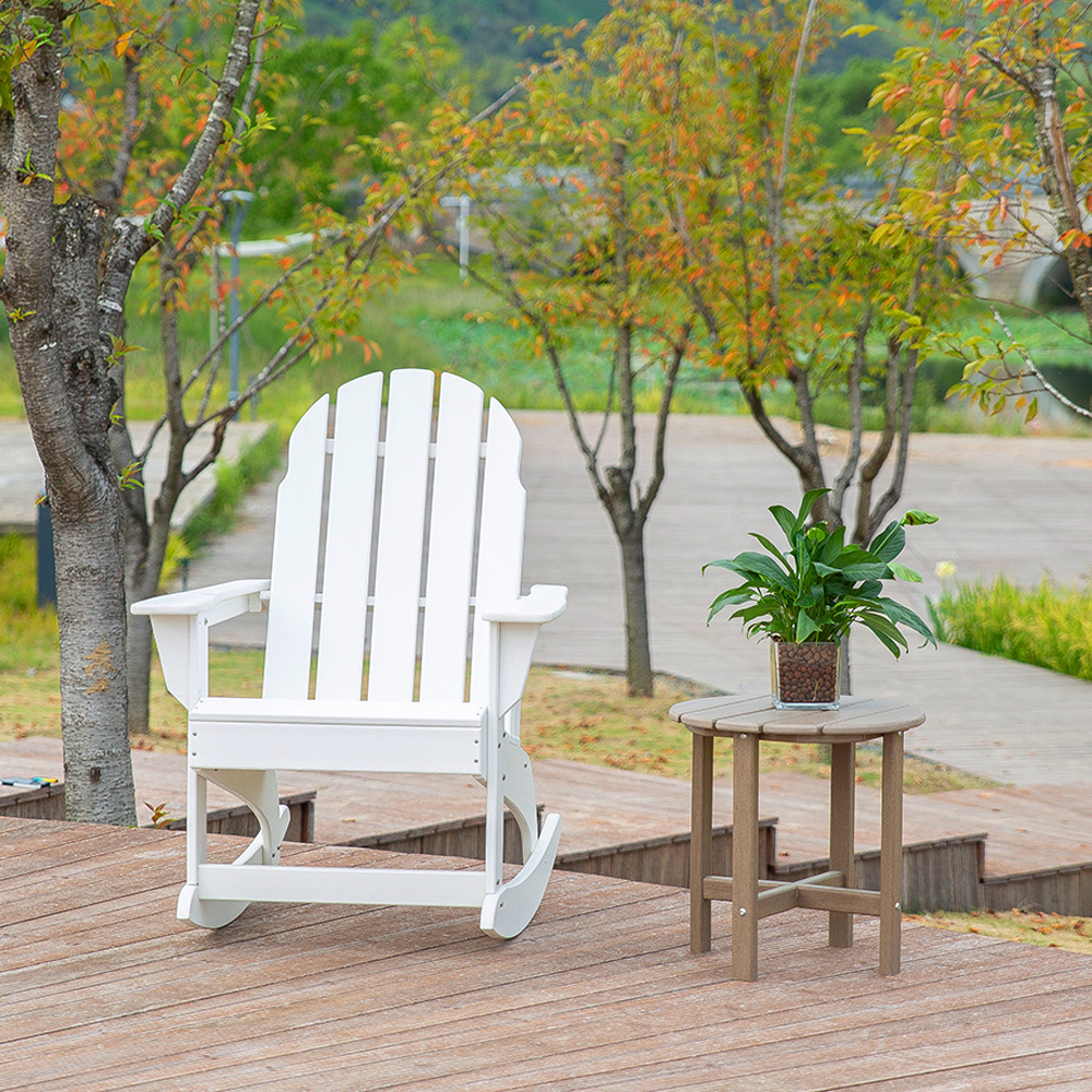 TTM004 Starožitný HDPE zahradní Park Patio Adirondack Odpovídající sada obdélníkového odkládacího stolku