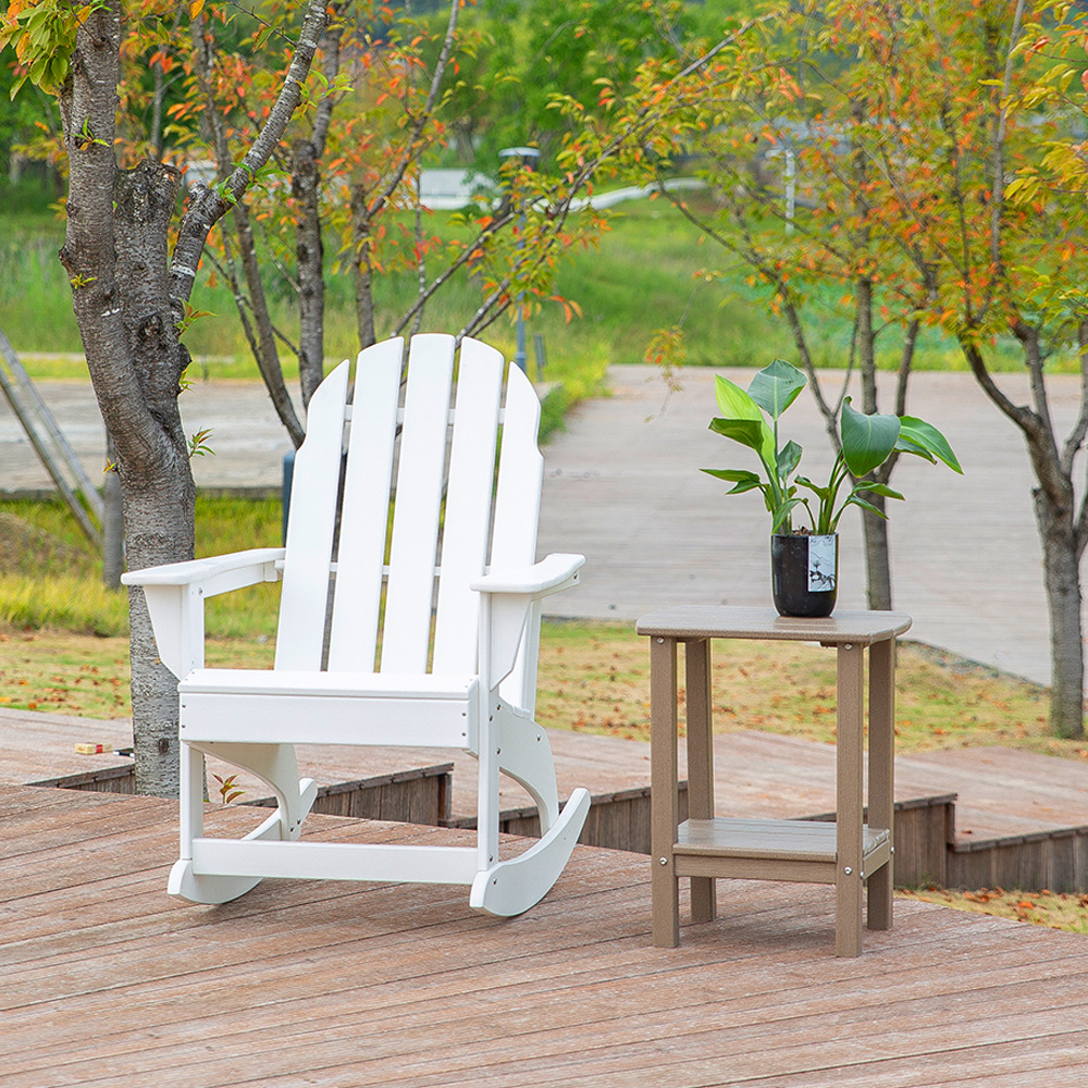 TTM004 Starožitný HDPE zahradní Park Patio Adirondack Odpovídající sada obdélníkového odkládacího stolku