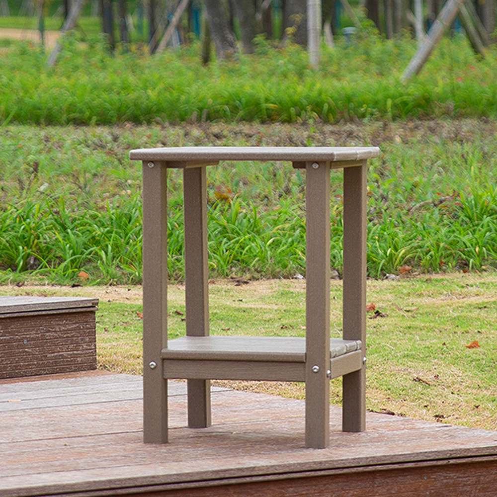 TTM004 Starožitný HDPE zahradní Park Patio Adirondack Odpovídající sada obdélníkového odkládacího stolku