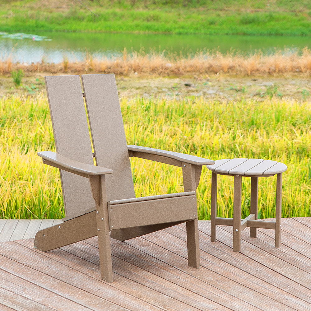 TTM004 Starožitný HDPE zahradní Park Patio Adirondack Odpovídající sada obdélníkového odkládacího stolku