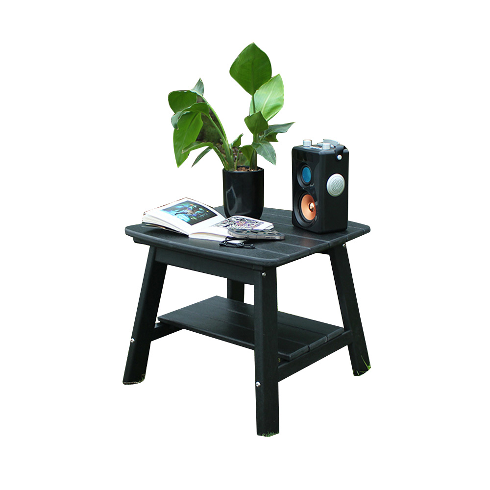 Černá TTM001 Outdoor HDPE Adirondack Matching Side Table - Patio Garden Police Side Table